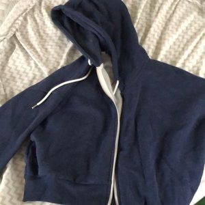 Cropped hoodie zip up